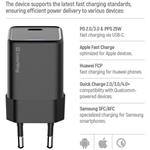 ColorWay GaN Mini AC nabíjačka, 25W, PD Port, PPS, USB-C, čierna