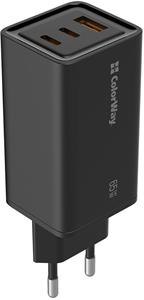 ColorWay GaN3 Pro Power Delivery AC nabíjačka, 65W, čierna