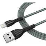 ColorWay kábel USB Apple Lightning (braided cloth) 3.0A 1m, sivý