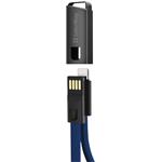 ColorWay kábel USB Apple Lightning kľúčenka, 2.4A, 22cm, modrý