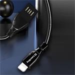 ColorWay kábel USB Apple Lightning (metal spring) 2.4A 1m, čierny