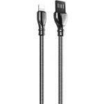 ColorWay kábel USB Apple Lightning (metal spring) 2.4A 1m, čierny