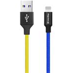 ColorWay kábel USB Apple Lightning, national, 2.4A 1m, modro-žltý