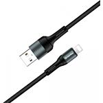 ColorWay kábel USB Apple Lightning (nylon) 2.4A 1m, čierny