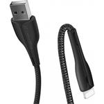 ColorWay kábel USB Apple Lightning (PVC + LED) 2.4A 1m, čierny