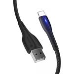 ColorWay kábel USB Apple Lightning (PVC + LED) 2.4A 1m, čierny