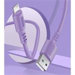 ColorWay kábel USB Apple Lightning (soft silicone) 2.4A 1m, fialový