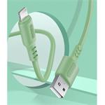 ColorWay kábel USB Apple Lightning (soft silicone) 2.4A 1m, zelený