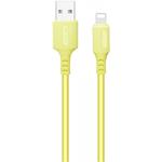 ColorWay kábel USB Apple Lightning (soft silicone) 2.4A 1m, žltý