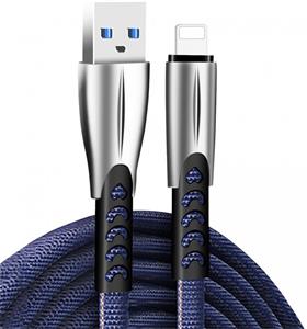 ColorWay kábel USB Apple Lightning (zink alloy) 2.4A 1m, modrý