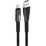 ColorWay kábel USB Apple Lightning (zink alloy + LED) 2.4A 1m, čierny