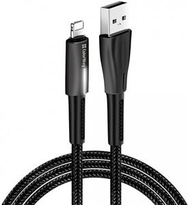ColorWay kábel USB Apple Lightning (zink alloy + LED) 2.4A 1m, čierny