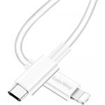 ColorWay kábel USB-C Apple Lightning 3A 1m, biely
