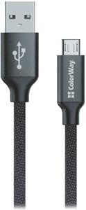 Colorway kábel USB MicroUSB 2.1A 1m, čierny