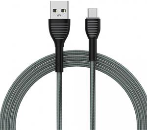 ColorWay kábel USB MicroUSB (braided cloth) 3A 1m, sivý