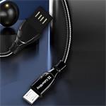 ColorWay kábel USB MicroUSB (metal spring) 2.4A 1m, čierny