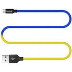 ColorWay kábel USB MicroUSB, national, 2.4A 1m, modro-žltý