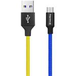 ColorWay kábel USB MicroUSB, national, 2.4A 1m, modro-žltý