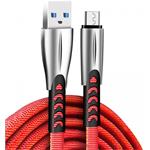 ColorWay kábel USB MicroUSB (zink alloy) 2.4A 1m, červený