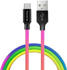 ColorWay kábel USB Type-C 2.4A, 1m farebný