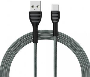 ColorWay kábel USB Type-C (braided cloth) 2.4A 1m, sivý