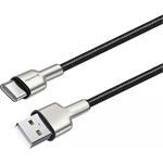 ColorWay kábel USB Type-C (head metal) 2.4A 1m, čierny