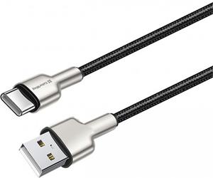 ColorWay kábel USB Type-C (head metal) 2.4A 1m, čierny