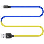 ColorWay kábel USB Type-C, national, 2.4A 1m, modro-žltý