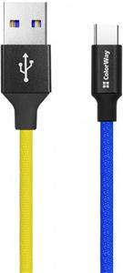 ColorWay kábel USB Type-C, national, 2.4A 1m, modro-žltý
