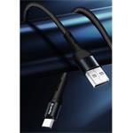 ColorWay kábel USB Type-C (nylon) 2.4A 1m, čierny