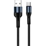 ColorWay kábel USB Type-C (nylon) 2.4A 1m, čierny