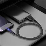 ColorWay kábel USB Type-C (PVC + LED) 2.4A 1m, čierny