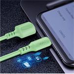 ColorWay kábel USB Type-C (soft silicone) 2.4A 1m, zelený