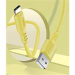 ColorWay kábel USB Type-C (soft silicone) 2.4A 1m, žltý