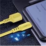 ColorWay kábel USB Type-C (soft silicone) 2.4A 1m, žltý