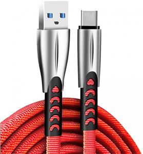 ColorWay kábel USB Type-C (zink alloy) 2.4A 1m, červený