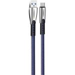 ColorWay kábel USB Type-C (zink alloy) 2.4A 1m, modrý