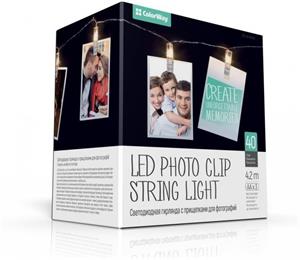 ColorWay LED foto reťaz so štipcami, 4.2m, 40led, 3xAA