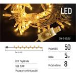 ColorWay LED Garland, 50LED, 5m, 8-funkcíí, USB