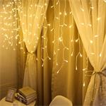 ColorWay LED Garland fringe, strapce 3m x 0.6m 100LED, USB, IP20, teplá biela