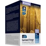 ColorWay LED Garland fringe, strapce 3m x 0.6m 100LED, USB, IP20, teplá biela