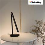 ColorWay LED stolná lampa so zabudovanou batériou, čierna