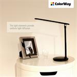 ColorWay LED stolná lampa so zabudovanou batériou, čierna