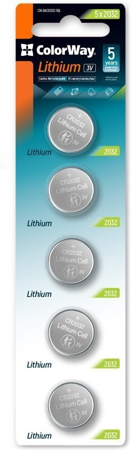 ColorWay Lithium Power CR2032, 5ks
