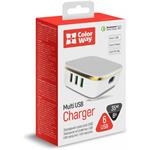 ColorWay Multi USB Charger, AC nabíjačka 6xUSB, 35W, biela