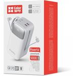 ColorWay powerbank, 50 000 mAh Powerful (USB QC3.0 + USB-C Power Delivery 22.5W), biely