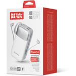 ColorWay powerbanka, 30 000 mAh Powerful (USB QC3.0 + USB-C Power Delivery 22.5W), biela