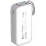 ColorWay powerbanka, 30 000 mAh Powerful (USB QC3.0 + USB-C Power Delivery 22.5W), biela