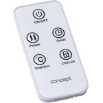 Concept KS4000, konvektor sklenený s montážou na stenu a diaľkovým ovládaním, biely