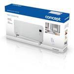Concept KS4000, konvektor sklenený s montážou na stenu a diaľkovým ovládaním, biely